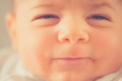 Close-up portrait of cute baby girl