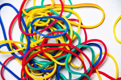 Close-up of colorful cables