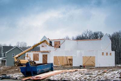 New home being constructed in michigan usa