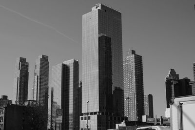 Low angle view of modern buildings