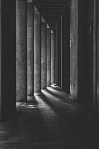 Empty corridor of building