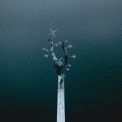 Tilt image of sea against sky