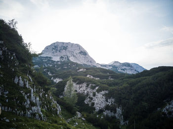 Scenic view of rocky mountains against sky