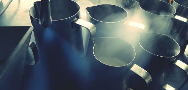 Close-up of containers