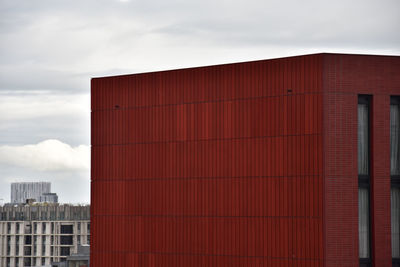 Exterior of red building against sky