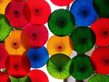 Full frame shot of colorful patterned wall