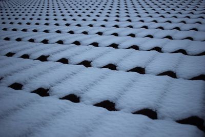 Full frame shot of snow covered roof