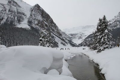 Scenic view of snowcapped mountain