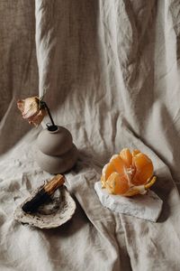 Close-up of food on table