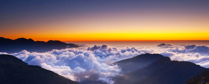 Scenic view of cloudscape during sunset