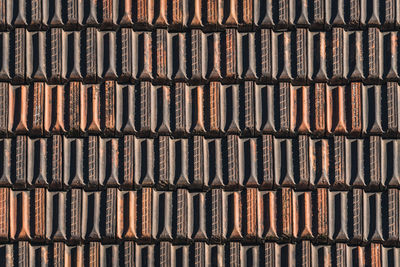 Full frame shot of patterned roof