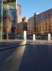 City against clear sky