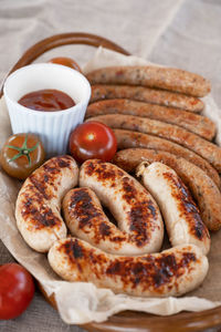 Close-up of food on table