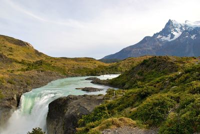 River flowing through rocks