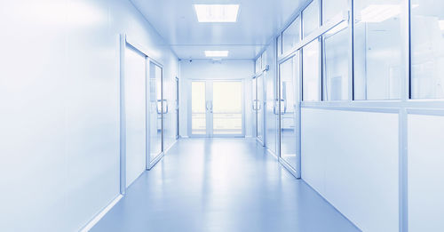 Empty corridor of building