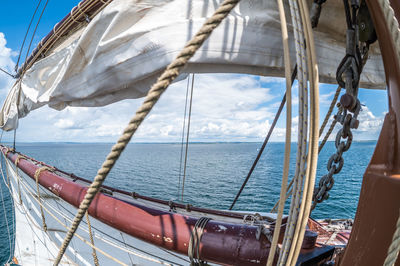 Low angle view of ship