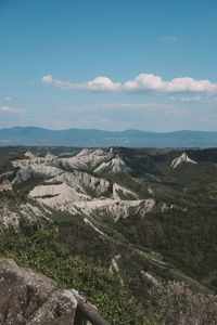 High angle view of landscape against sky