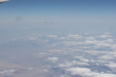 Scenic view of clouds in blue sky