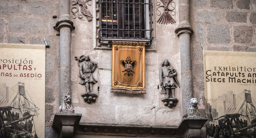 Graffiti on wall of old building