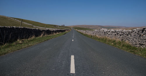 Empty road along landscape