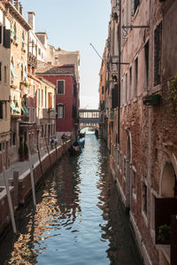 Canal amidst buildings in city