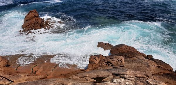 Rock formation on sea shore