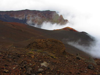 Scenic view of mountain against sky