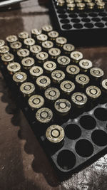 High angle view of typewriter on table