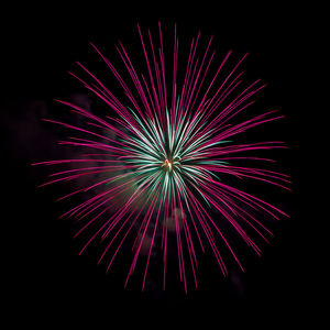 Low angle view of firework display at night