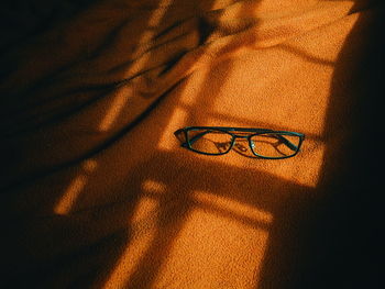 Close-up of shadow on fabric