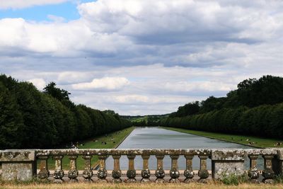 Pond and ancient barrier