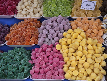 Full frame shot of multi colored vegetables for sale in market