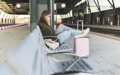 Woman sitting on chair
