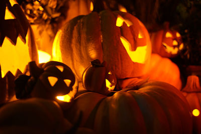 Close-up of jack o lantern