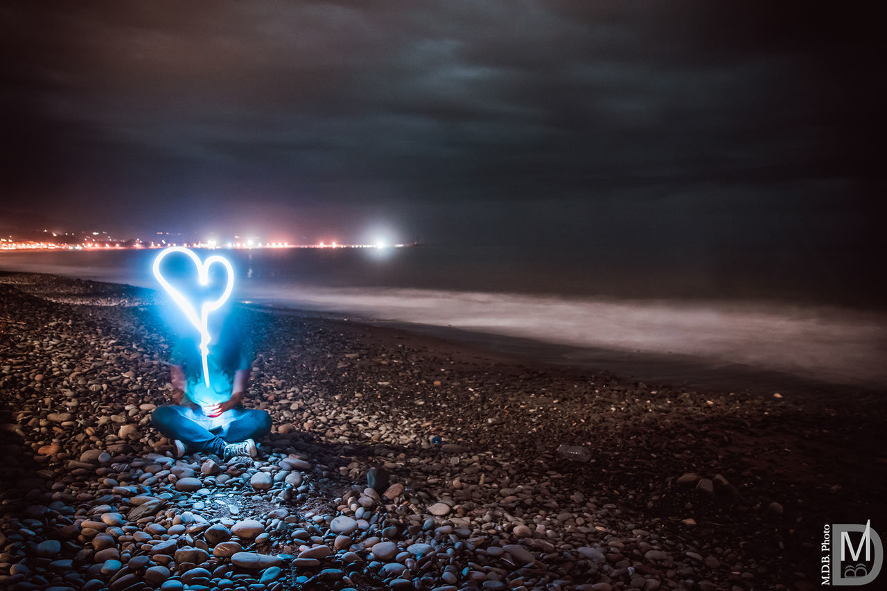 LIGHT PAINTING ON BEACH