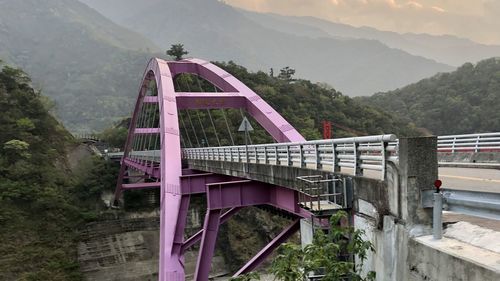 View of bridge against mountain range