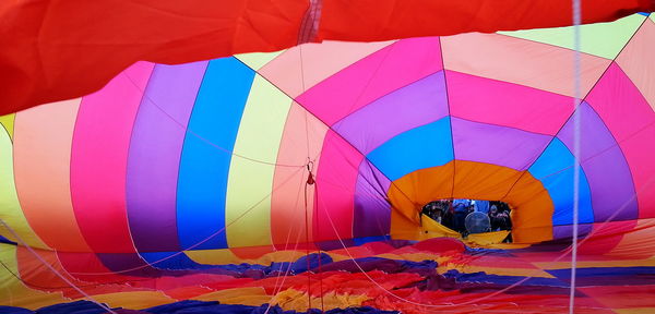 Detail shot of colorful parachute