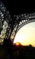 Built structure at sunset