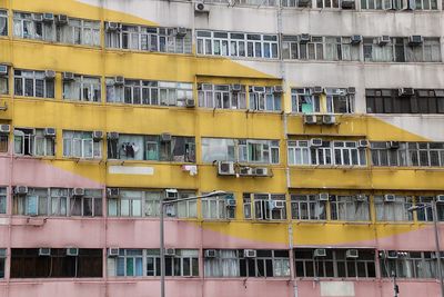 Low angle view of buildings in city