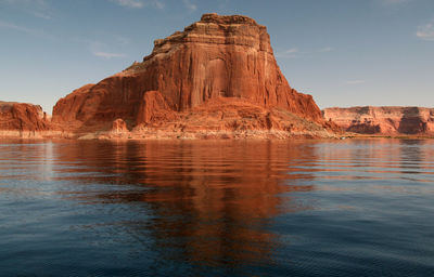 Scenic view of rock formation against sky