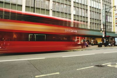 Blurred motion of road in city