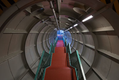 Interior of illuminated tunnel