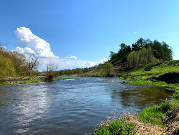 Scenic view of river against sky