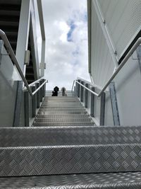 Low angle view of staircase against building