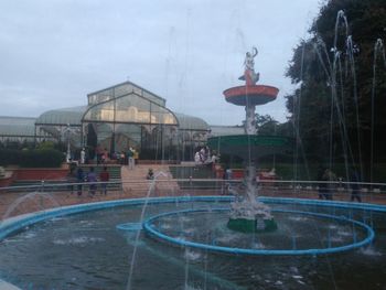 View of fountain in city