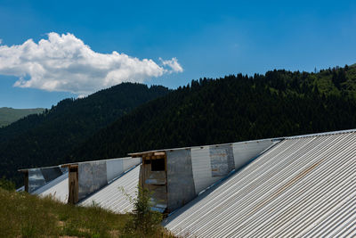 Scenic view of dam against sky