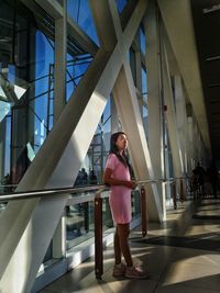 Woman standing at airport