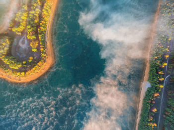 High angle view of swimming pool