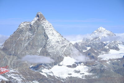 Snow covered mountain against sky