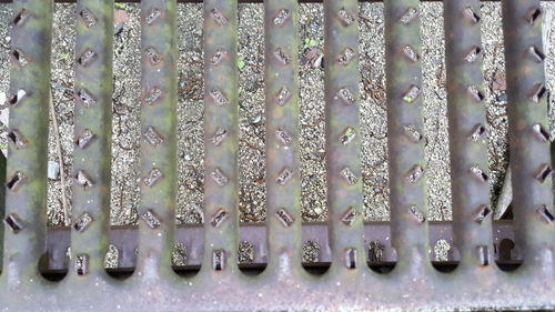 Full frame shot of metal grate